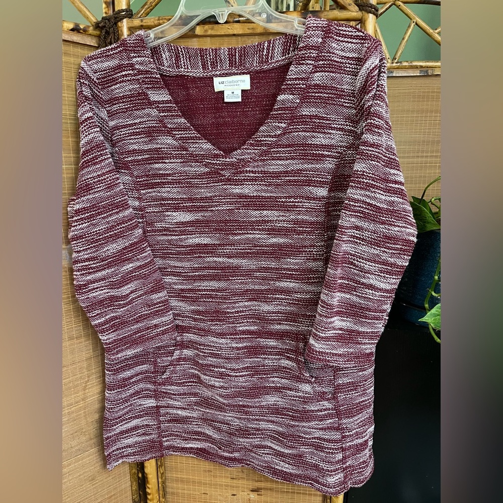 Liz Claiborne Weekend 3/4 Sleeve Sweater Top
